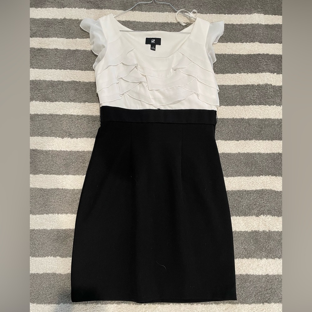 Black and white business casual dress